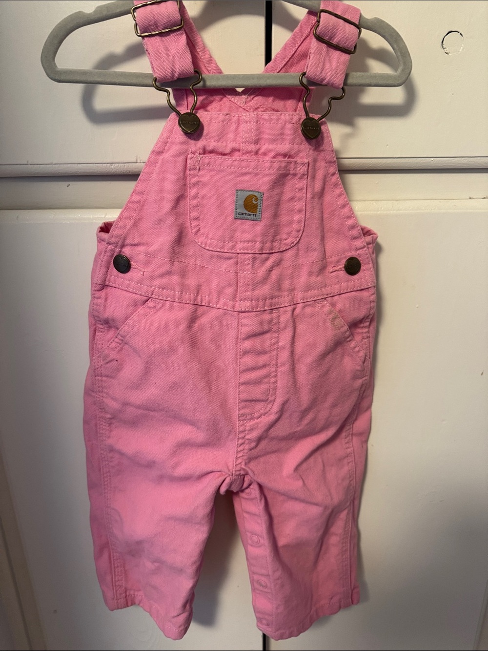 Carhartt Pink overalls size 9 month